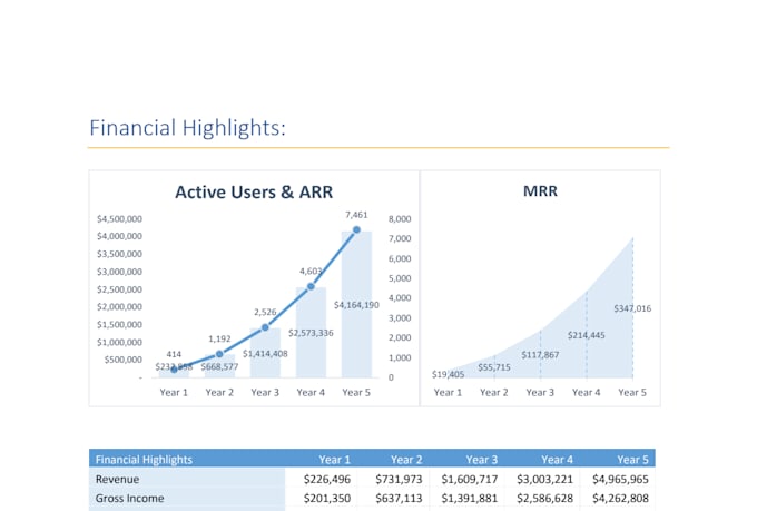 prepare financial model, projections, valuation and analysis